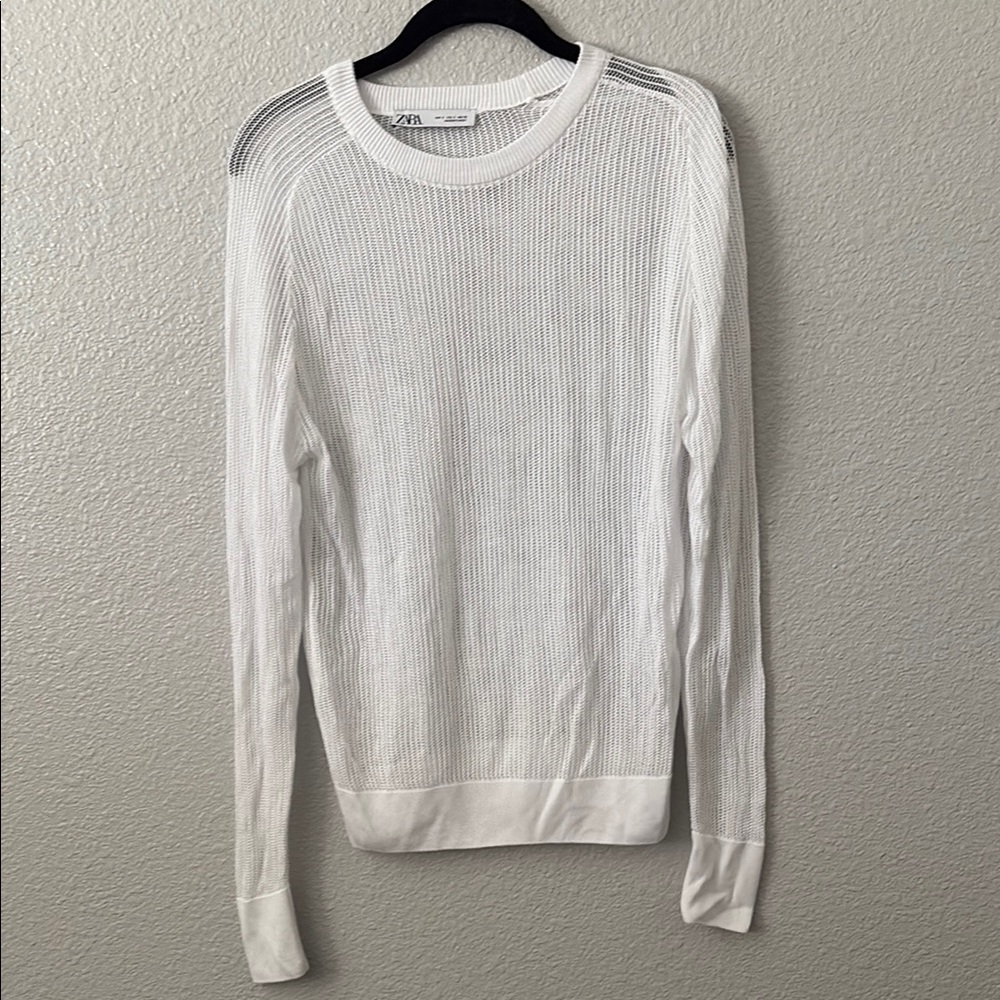 Zara White Knit Sweater
